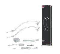 Paulmann 99909 Luminaria para cuadros LED, luminaria empotrable incl. 2x4 W, iluminación de cuadros, cromo, lámpara para cuadros, metal, lámpara superpuesta 2700 K GU5,3