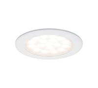 Paulmann 99921 Luminaria para muebles LED empotrable, red., incl. 2x2,5 W, blanco mate, luz para armario, aluminio, plástico, lámpara de cocina 3000 K