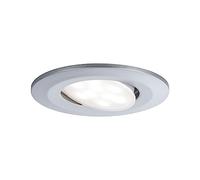 Paulmann 99932 Luminaria empotrable LED Calla, redonda, incl. 1x6,5 W IP65, reg., foco empotrable, cromo mate, luz armario, plástico, lámpara, 4000 K