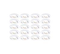 Paulmann 99997 Luminaria empotrable LED juego de 20 uds. orientable 82 mm 70° 20 x 4,8 W 20 x 450 lm 230 V 3000 K blanco mate
