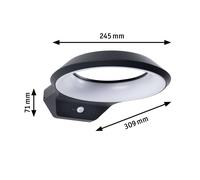 Paulmann Anela aplique exterior LED sensor 2.200 K