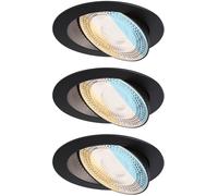 Paulmann Anmus lámpara empotrada 3x5 W negro 92258