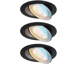 Paulmann Anmus lámpara empotrada 3x5 W negro 92258