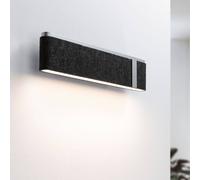 Paulmann Aplique de pared LED Jagun, antracita, fieltro, atenuable 3 veces