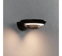 Paulmann aplique LED para exterior con panel solar Bordola, sensor, antracita
