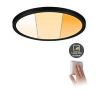 Paulmann Areo Panel dimtowarm redondo negro Ø23cm