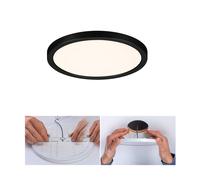 Paulmann Areo panel LED redondo negro 3000K Ø17,5cm