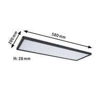 Paulmann Atria Shine panel 3-step negro 840 58x20