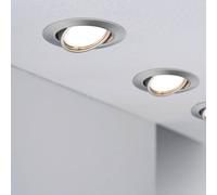 Paulmann Base foco empotrado LED 3 ud, hierro