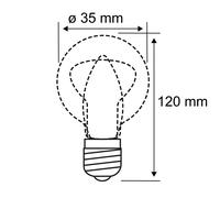 Paulmann Bombilla vela LED soplada E14 2.8W 2,700K Windblast Filamento EC:EPREL:460902