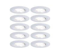 Paulmann Calla, blanco, atenuable y orientable, 4000 K, 9 cm, juego de 10