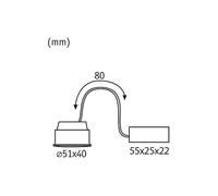 Paulmann Coin Base LED 3 step dim 100° 5W 3.000K
