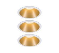 Paulmann Cole Coin lámpara empotrada 3x6.5 W blanco-oro 93406