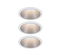 Paulmann Cole Coin lámpara empotrada 3x6.5 W blanco-plata 93410