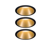 Paulmann Cole Coin lámpara empotrada 3x6.5 W negro-oro 93404