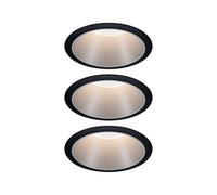 Paulmann Cole Coin lámpara empotrada 3x6.5 W negro-plata 93408