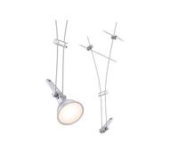 Paulmann Comet Sistema de Cableado, Foco, Corduo, Corriente Continua, Máx. 12 V 50 W, Bombilla Tipo GU5,3, Sistema de Cableado, Bombilla No Incluida, Cable Metálico, Color Cromado Mate, 94487