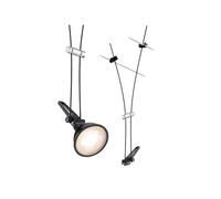 Paulmann Comet Sistema de Cableado, Foco, Corduo, Corriente Continua, Máx. 12 V, 50 W, Bombilla Tipo GU5,3, Sistema de Cableado, Bombilla No Incluida, Metálico, Color Negro, 94489