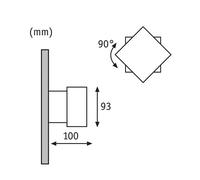 Paulmann Cybo Aplique LED para exteriores, 2.700 K, 10x10 cm, blanco