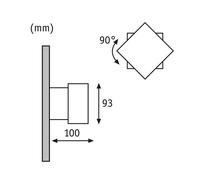 Paulmann Cybo Aplique LED para exteriores, 2.700 K, 10x10 cm, gris