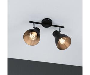 Paulmann Davy plafón, negro, 2 luces
