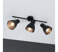 Paulmann Davy plafón, negro, 3 luces