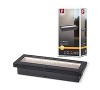Paulmann Domenic 94576 - Lámpara solar para empotrar en el suelo (IP67, cuadrada, incluye 1 bombilla de 0,1 W, luz blanca cálida, color negro, inalámbrico, plástico, recargable, 3000 K)