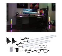Paulmann Juego de 2 barras de luces EntertainLED Dynamic RGB de 60 cm con pie