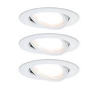 Nova Set de focos LED empotrables Nova Coin orientable (6,5 W, 3 ud., Blanco cálido, 8,4 cm, Blanco)