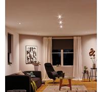 Paulmann 92980 Luminaria empotrable LED Nova, juego de 3, redonda, 3x6,5 W, foco empotrable, blanco mate, Spot, aluminio-zinc, lámpara 4000 K GU10