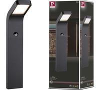 Paulmann. Lámpara de poste LED Kulma, con sensor de movimiento (IR) regulado por la luz ambiental, resistente al agua salada