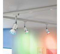 Paulmann 29147 Reflector LED estándar 230V Smart Home Zigbee, GU10, 350lm, 4,8W, RGBW+, regulable, blanco mate, fuente de luz
