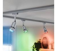 Paulmann 29149 Reflector LED estándar 230V Smart Home Zigbee, GU10, 350lm, 4,8W, RGBW+, regulable, cromo mate, fuente de luz