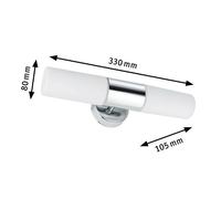 Paulmann Lenia aplique IP44 cromo/opalino 2 luces