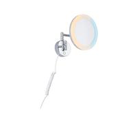 Paulmann Masua 71148 - Espejo cosmético LED (IP44, 55 LM, 230 V, 4 W, 3 aumentos), Color Blanco