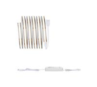 Paulmann 71048 MaxLED 1000 Strip LED Full-Line COB juego completo 1,5m 18W 1620lm 528LED/m 2700K 40VA regulable, plateado, plástico