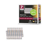 Paulmann MaxLED 71244 - Tira individual de 1000 LED, color blanco cálido, 2,5 m, 18 W, 1100 lm/m, 128 LEDs/m, 2700 K