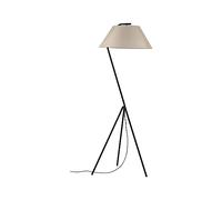 Paulmann Neordic Narve 79724 - Lámpara de pie (máx. 1 x 60 W, para bombillas E27, con pantalla de tela, 230 V, sin bombilla), color beige y negro