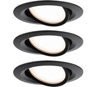 Paulmann Nova lámpara empotrada 3x6 W negro 93080