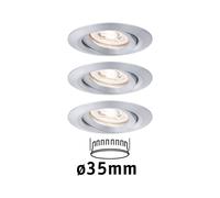 Paulmann Nova mini foco empotrado 3, gira aluminio