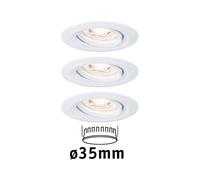 Paulmann Nova mini foco empotrado 3 ud gira blanco