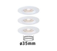 Paulmann Nova mini foco empotrado 3 ud IP44 blanco