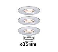 Paulmann Nova mini foco empotrado 3 ud IP44 cromo