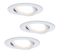 Paulmann Set 3 lámparas LED empot. Coin Slim, blanco, IP23