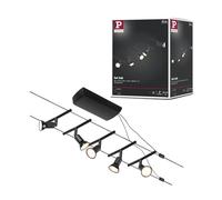 Paulmann Sistema de Cableado Spot Salt, Corduo, Corriente Continua, Máx. 5x10 W, Bombilla Tipo GU5,3, Sistema de Cableado, Bombilla No Incluida, Metálico, Color Negro, 94446