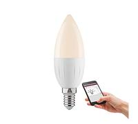 Paulmann Smarthome Zigbee Candela 500.55 - Bombilla LED (4,5 W, E14, 230 V, 2700 K, regulable, compatible con Amazon Echo Plus)