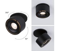Paulmann Spircle lámpara de techo 1x8 W negro 93370
