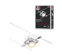 Paulmann Spot Mac II Sistema de Cableado, Corduo, Corriente Continua, Máx. 10 W, Bombilla Tipo GU5,3, Sistema de Cableado, Bombillas No Incluidas, Material Plástico, Color Cromado Mate, 94431