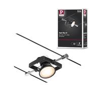 Paulmann Spot Mac II Sistema de Cableado, Corduo, Corriente Continua, Máx. 10 W, Bombilla Tipo GU5,3, Sistema de Cableado, Bombillas No Incluidas, Material Plástico, Color Negro, 94435