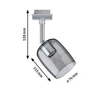 Paulmann Foco para riel Blossom PLM 95339 G9 máx. 10 W DIMM cromo/vidr
